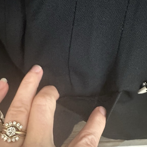 VTG Victoria Ashley Black Double Breasted Blazer 9/10 with Cheetah Collar Cuffs - Picture 9 of 10